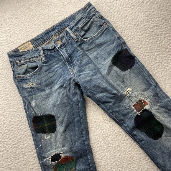 Polo Ralph Lauren Denim - Polo Ralph Lauren Jeans Womens 29x29 Tag 25 Astor Boyfriend Slim Patch Distress